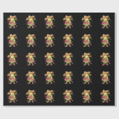 Dabbing Avocado Cinco De Mayo Funny Mexican Poncho Geschenkpapier (Flach)