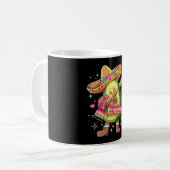 Dabbing Avocado Cinco De Mayo Funny Mexican Poncho Kaffeetasse (Vorderseite Links)