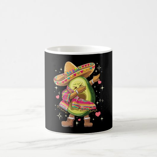Dabbing Avocado Cinco De Mayo Funny Mexican Poncho Kaffeetasse (Mittel)
