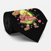 Dabbing Avocado Cinco De Mayo Funny Mexican Poncho Krawatte (Gerollt)