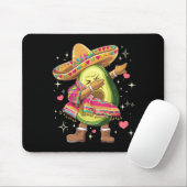 Dabbing Avocado Cinco De Mayo Funny Mexican Poncho Mousepad (Mit Mouse)