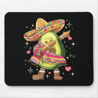 Dabbing Avocado Cinco De Mayo Funny Mexican Poncho Mousepad