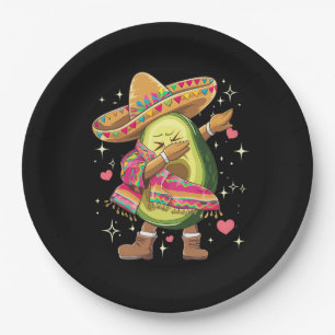 Dabbing Avocado Cinco De Mayo Funny Mexican Poncho Pappteller