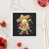 Dabbing Avocado Cinco De Mayo Funny Mexican Poncho Serviette (Beispiel)