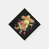 Dabbing Avocado Cinco De Mayo Funny Mexican Poncho Serviette (Ecke)