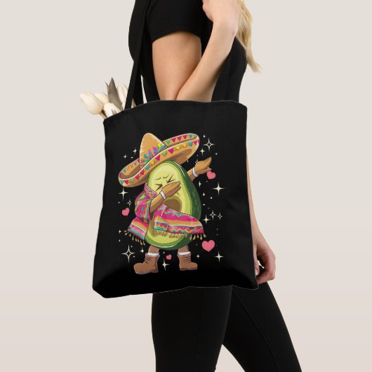 Dabbing Avocado Cinco De Mayo Funny Mexican Poncho Tasche (Von Nahem)