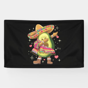 Dabbing Avocado Cinco De Mayo Lustiger Mexikanisch Banner