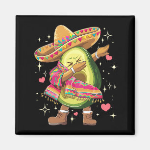 Dabbing Avocado Cinco De Mayo Lustiger Mexikanisch Magnet
