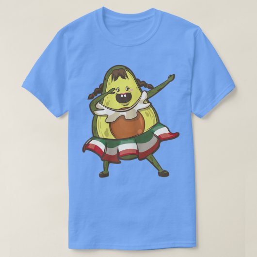 Dabbing Avocado Girl Cinco De Mayo  T-Shirt (Design vorne)