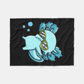 Dabbing Axolotl Kinder Junge Kleinkind Niedlich Ax Fleecedecke (Vorderseite (Horizontal))