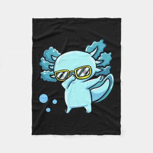 Dabbing Axolotl Kinder Junge Kleinkind Niedlich Ax Fleecedecke (Vorderseite)