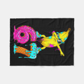Dabbing Banana 67 Ice Cream Drip Funny Six Seven M Fleecedecke (Vorderseite (Horizontal))