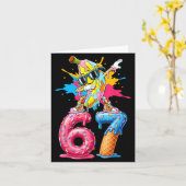 Dabbing Banana 67 Ice Cream Drip Funny Six Seven M Karte (Gelbe Blume)