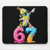 Dabbing Banana 67 Ice Cream Drip Funny Six Seven M Mousepad (Vorne)
