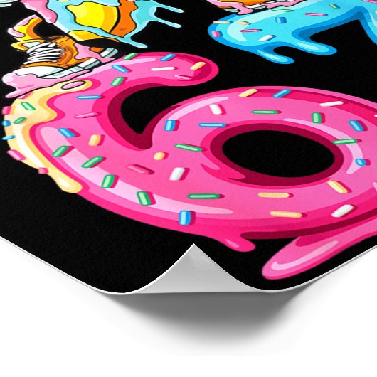 Dabbing Banana 67 Ice Cream Drip Funny Six Seven M Poster (Ecke)