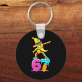 Dabbing Banana 67 Ice Cream Drip Funny Six Seven M Schlüsselanhänger (Vorderseite)