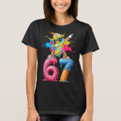 Dabbing Banana 67 Ice Cream Drip Funny Six Seven M T-Shirt (Vorderseite)