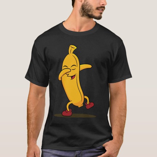 Dabbing Banana Dab Funny Dancing Frucht T-Shirt (Vorderseite)