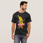 Dabbing Bananen Flamingo Float Sommer T-Shirt (Vorne ganz)
