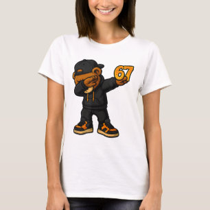 Dabbing Bär 67 Meme Lustig Brainrot Hip Hop Kinder T-Shirt