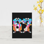 Dabbing Baseball Ice Cream Drip Number 67 Birthday Karte (Gelbe Blume)