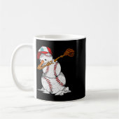 Dabbing Baseball Snowman Snow Christmas Xmas Holid Kaffeetasse (Links)