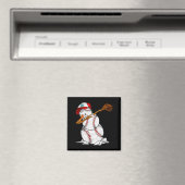 Dabbing Baseball Snowman Snow Christmas Xmas Holid Magnet (In Situ (Geschirrspüler))