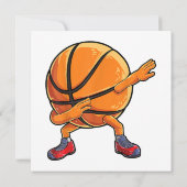 Dabbing Basketball Ball Funny Boys Männer Frauen S Einladung (Rückseite)