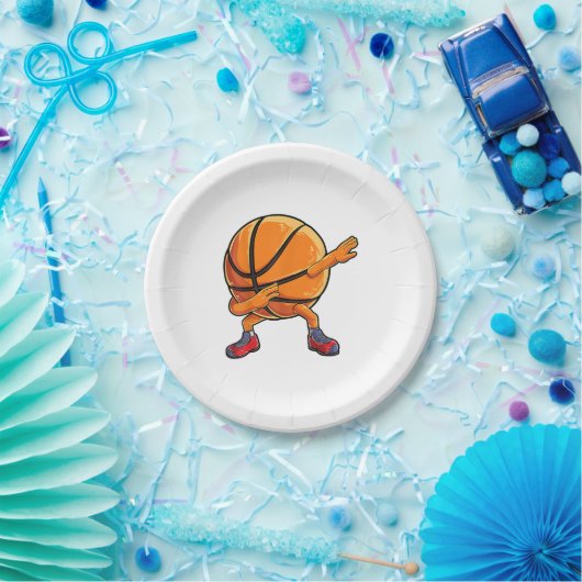 Dabbing Basketball Ball Funny Boys Männer Frauen S Pappteller (Party)