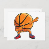 Dabbing Basketball Ball Funny Boys Männer Frauen S Postkarte (Vorne/Hinten)