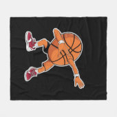 Dabbing Basketball Ball Funny Sports Player Fleecedecke (Vorderseite (Horizontal))