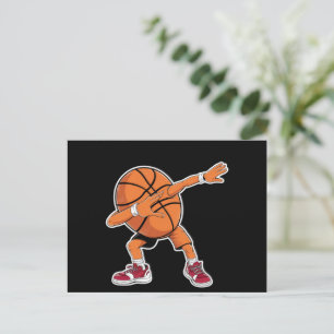 Dabbing Basketball Ball Funny Sports Player Postkarte