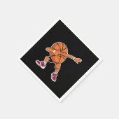 Dabbing Basketball Ball Funny Sports Player Serviette (Ecke)