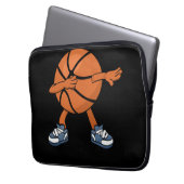 Dabbing Basketball Ball Laptopschutzhülle (Vorderseite Links)