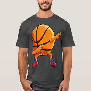Dabbing Basketball Ball Lustige Männer Frauen Spor T-Shirt
