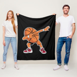 Dabbing Basketball Ball Lustiger Sportler  Fleecedecke