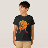 Dabbing Basketball Ball T Kids Boys Dab Tanzgesche T-Shirt (Vorne ganz)