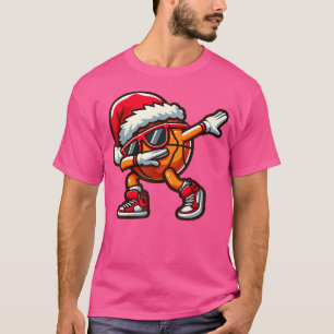 Dabbing Basketball Ball Weihnachten Weihnachts-Kle T-Shirt