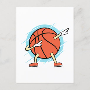 Dabbing Basketball Postkarte