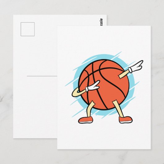Dabbing Basketball Postkarte (Vorne/Hinten)