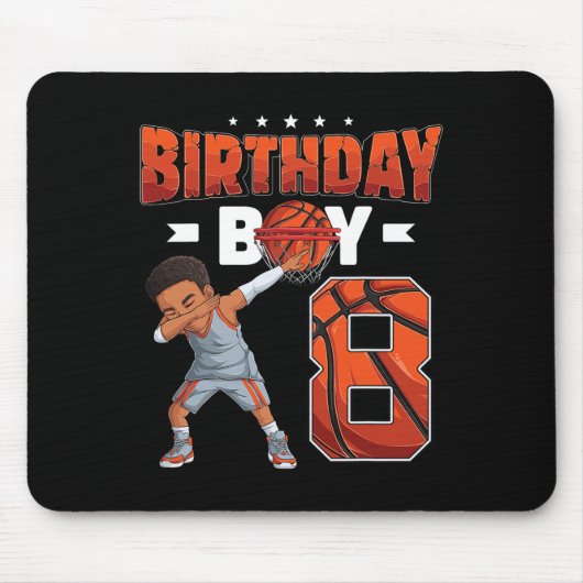 Dabbing Basketball Spieler 8 Jahre alter Junge 8. Mousepad (Vorne)