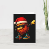Dabbing Basketball Sungles Funny Christmas Tee Boy Karte (Vorderseite)