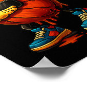 Dabbing Basketball Sungles Funny Christmas Tee Boy Poster (Ecke)