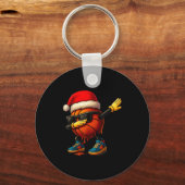 Dabbing Basketball Sungles Funny Christmas Tee Boy Schlüsselanhänger (Vorderseite)