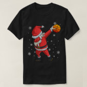 Dabbing Basketball Weihnachtsgeschenk T-Shirt (Design vorne)