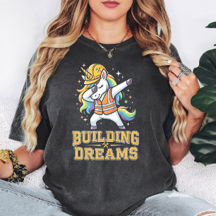 Dabbing-Bau-Einhorn-Träume bauen T-Shirt