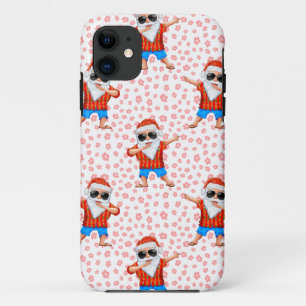 Dabbing Beach Santa Claus in einem Aloha Shirt mit Case-Mate iPhone Hülle