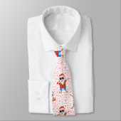 Dabbing Beach Santa Claus in einem Aloha Shirt mit Krawatte (Gebunden)