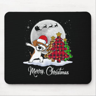 Dabbing Beagle Dab Dog Weihnachtsmannmütze Weihnac Mousepad