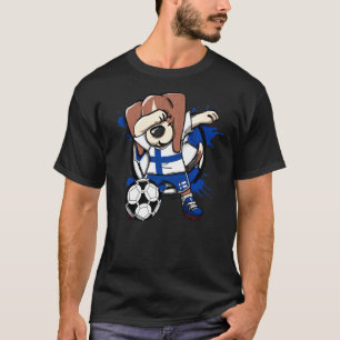 Dabbing Beagle Dog Finland Soccer Fans Jersey Foot T-Shirt